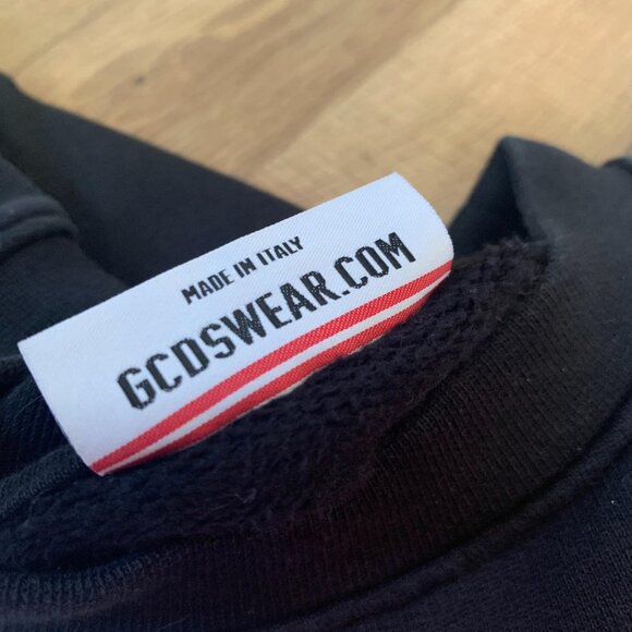 GCDS Logo Band Crewneck Streetwear Mens Sweatshirt M - Picture 10 of 12